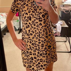 Leopard print S/S High neck Karlie Dress